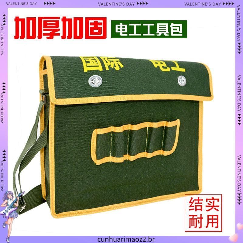 Bolsa de lona grossa para eletricista, bolsa de ombro para ferramentas, bolsa mensageiro, armazenamento de Hardware, bol