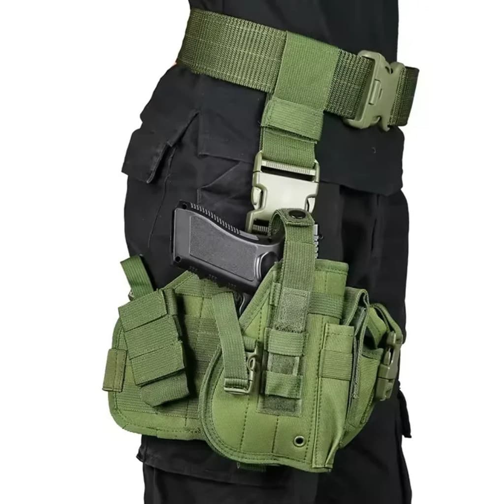 Cinto Tático Militar  + Coldre De Coxa P Pistola