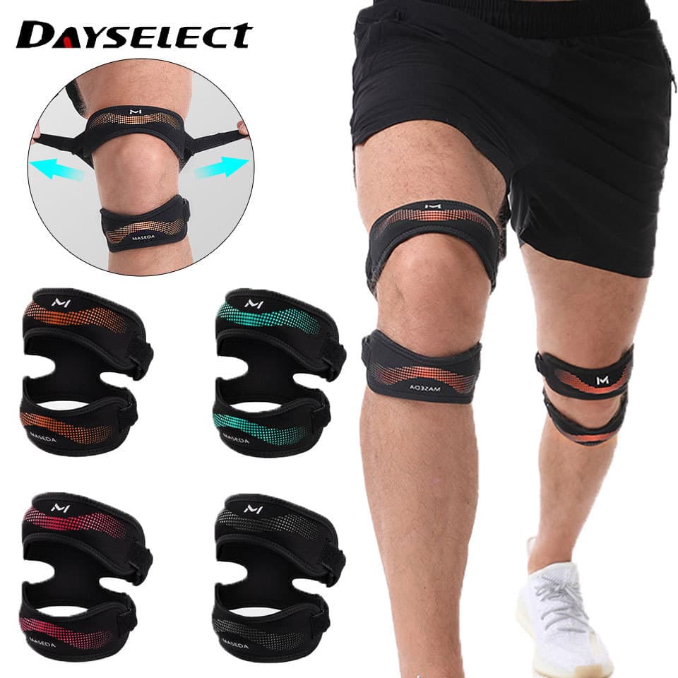 DAYSELECT 1 Peça Joelheira Ajustável Respirável Corrida Ciclismo Basquete Ligamento Cinta De Suporte