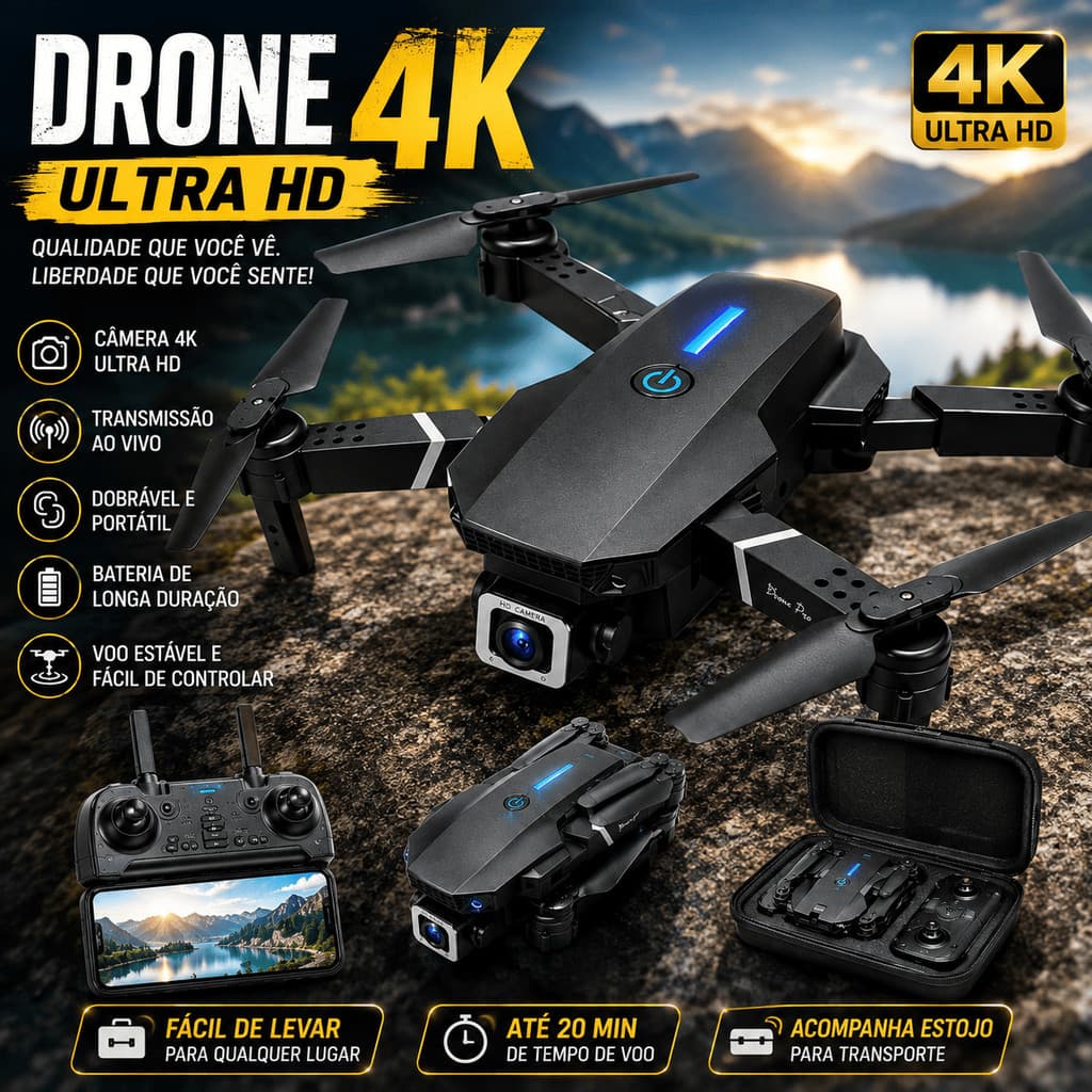 Drone E88 Pro Drone 4K A15 HD drone câmera wifi controle remoto evitar obstáculos mini drone portátil Qualidade