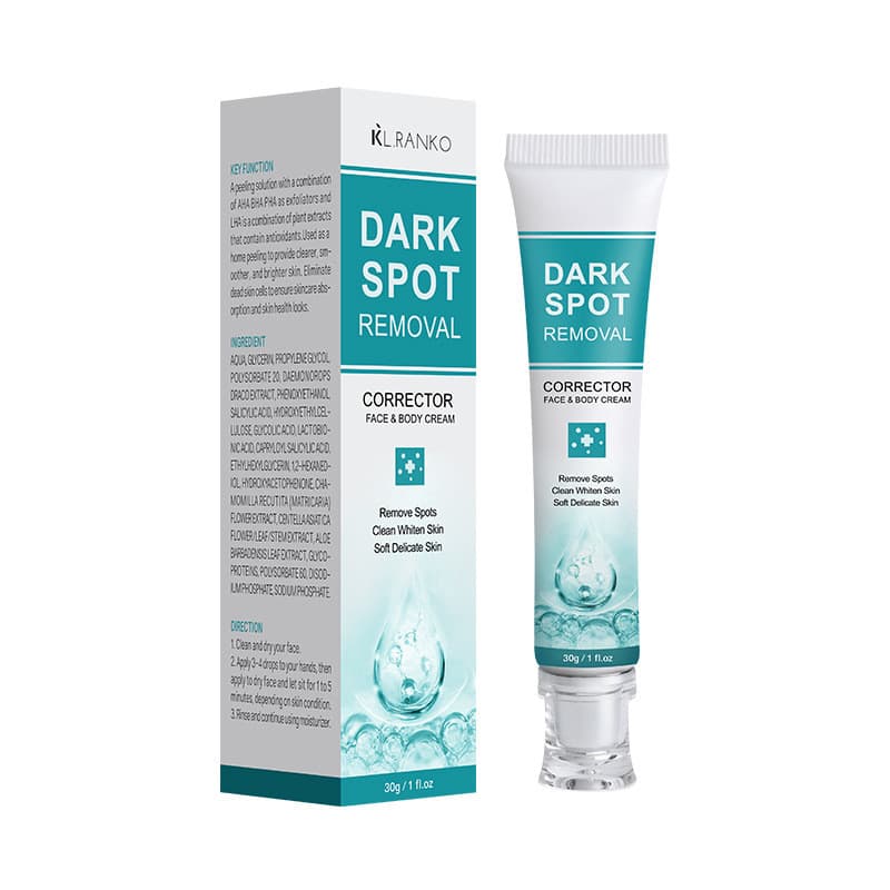 O creme clareador pode remover manchas escuras, o sérum hidratante pode uniformizar e iluminar o tom da pele, e o tratam