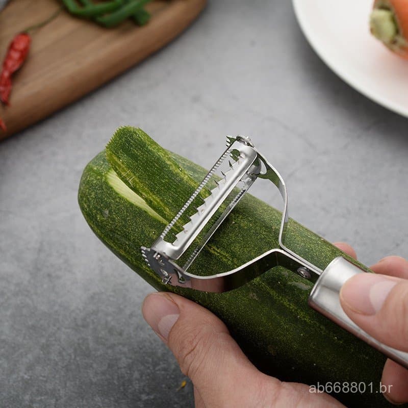Descascador de aço inoxidável, descascador com rosto sorridente, descascador de frutas e vegetais, triturador de batatas