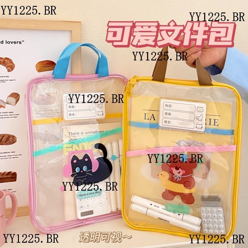 Bolsa Impermeável Para Laptop De Malha De Estudante-Organizador De Papelaria 33x24cm
