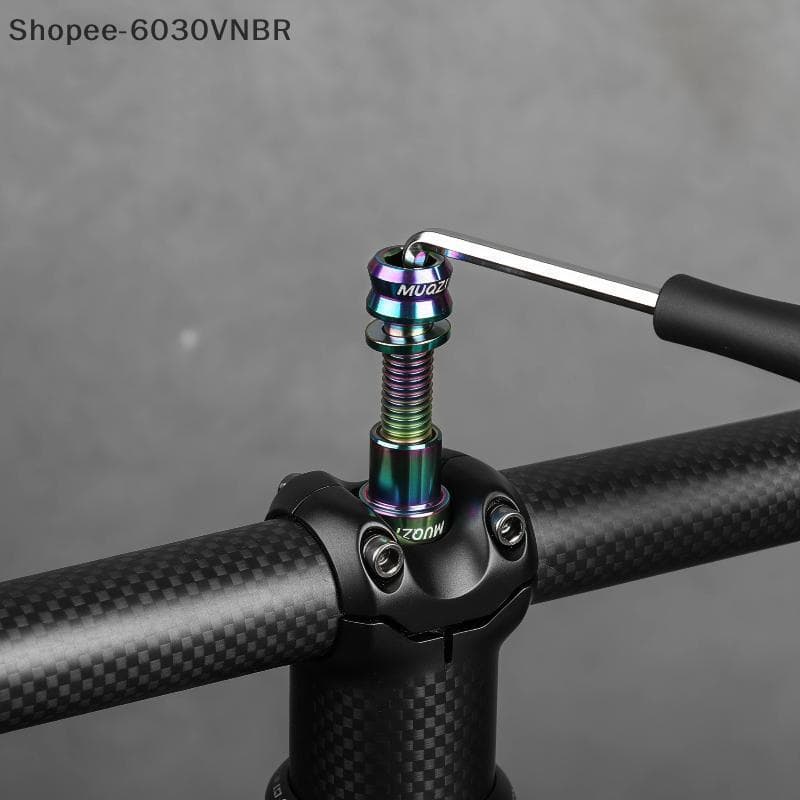 [QY] 1/2 Unidades M5x17mm M5x19mm Parafusos De Haste De Bicicleta De Titânio Fixadores Leves À Prova De Ferrugem Para Pe
