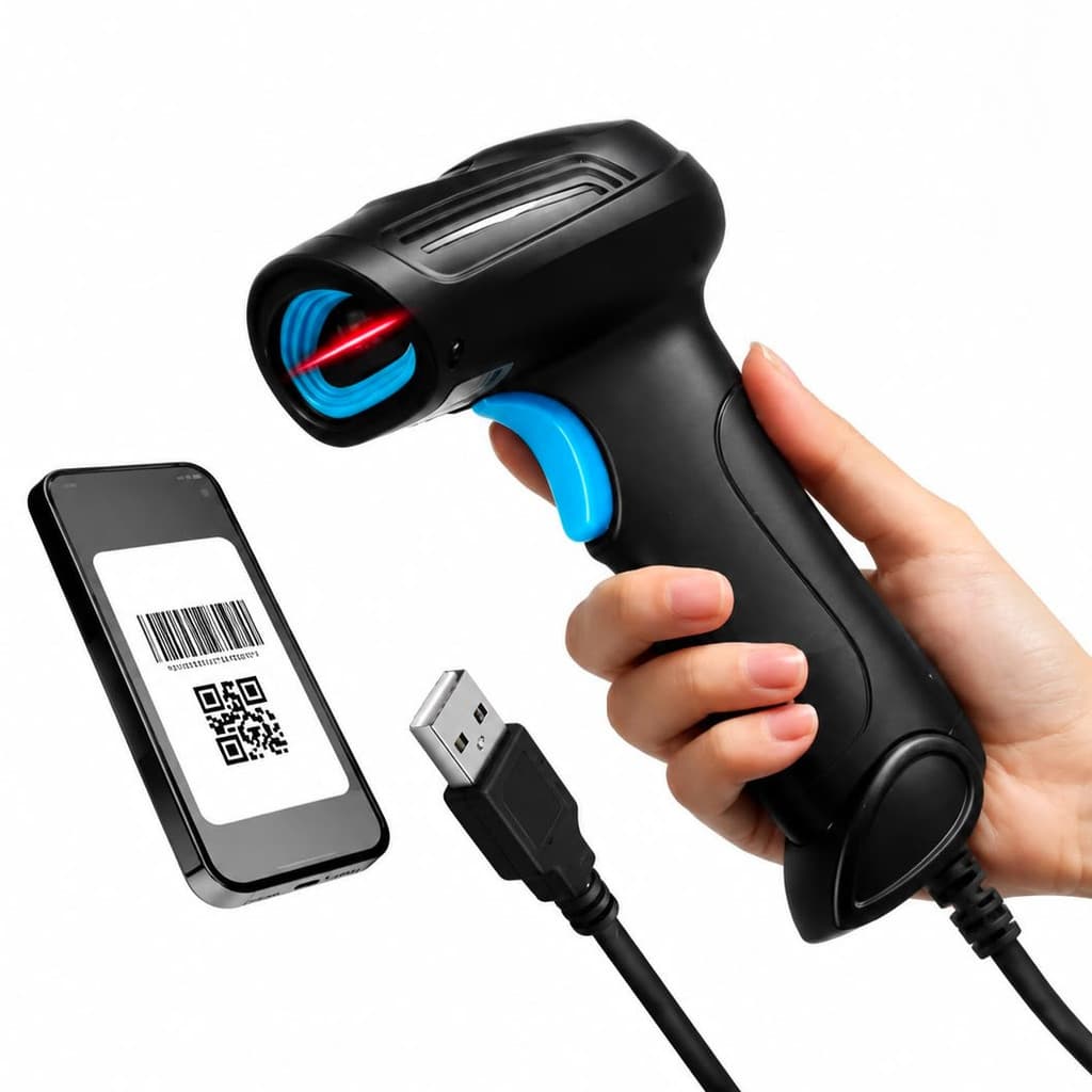 Leitor Código De Barras CCD 1d Qr Code 2d CMOS USB Danfe PDF417  EAN FGTS