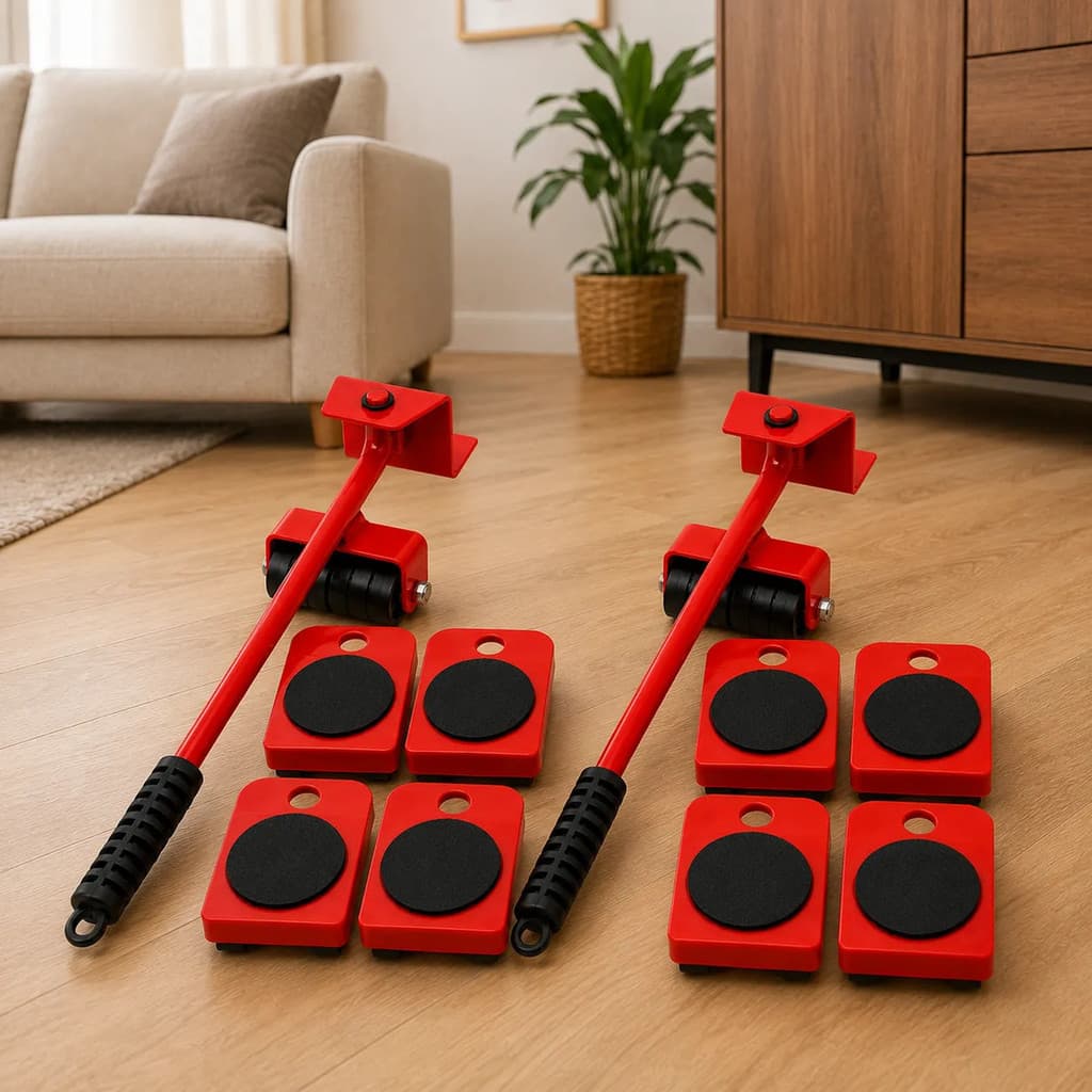 Kit 2 Levanta Móveis Transportador Movedor Suspende Objetos