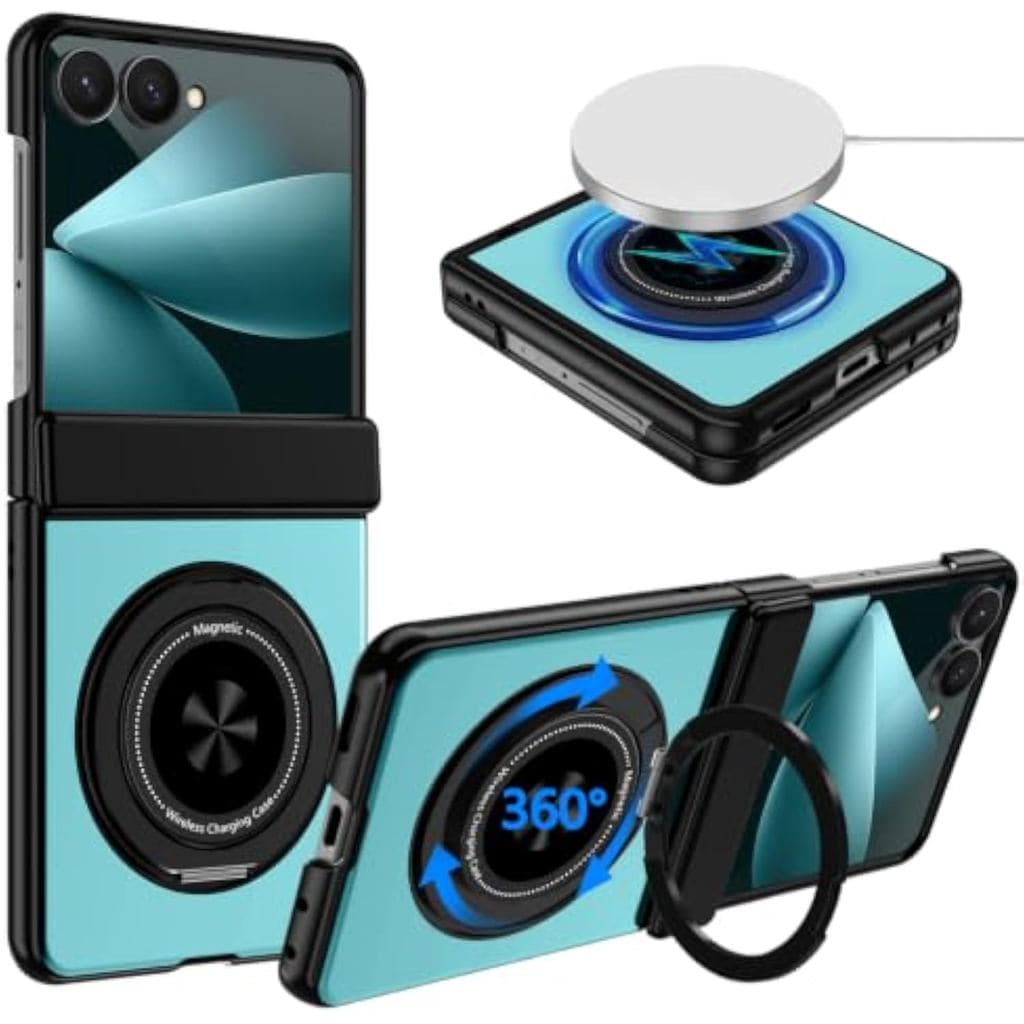 Capa Para Galaxy Z Flip 8 Com Suporte Giratório 360 , [Compatível MagSafe] [Protetor De Tela Frontal] , De Anel Magnétic