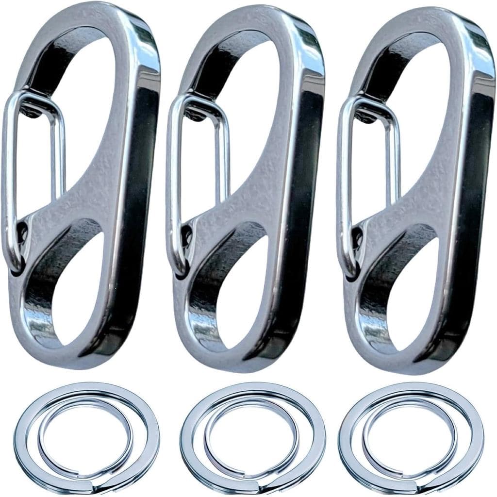 Conjunto de 3 Clipes Rápidos de Aço Inoxidável para Coleira de Cão/Gato |   Fácil de fixar e remover, adapta-se a qualqu
