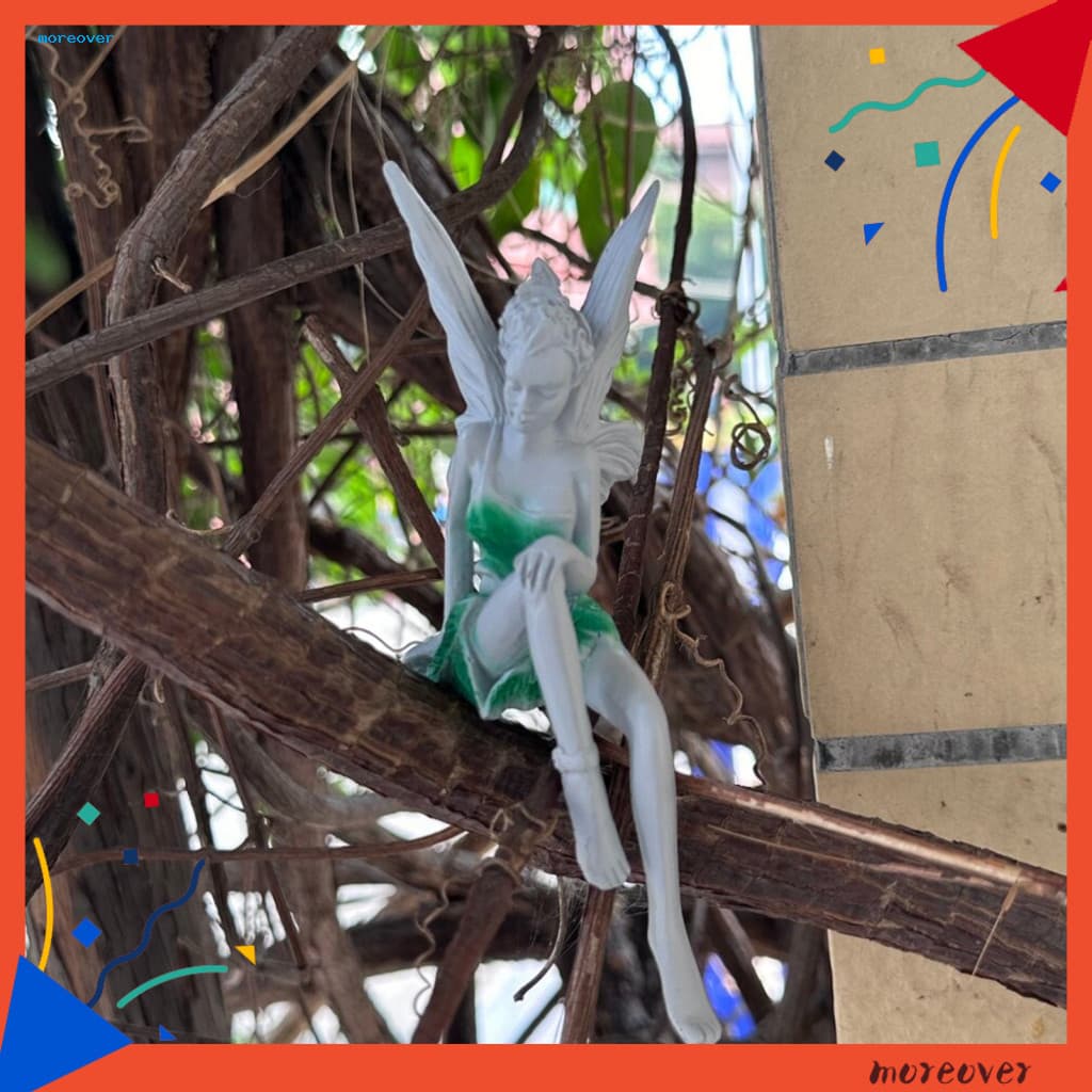 Mais Escultura De Fada De Jardim Estátua Resina Flor De Com Asas-Estatueta Ao Ar Livre Para Decoração De Pátio De Gramad