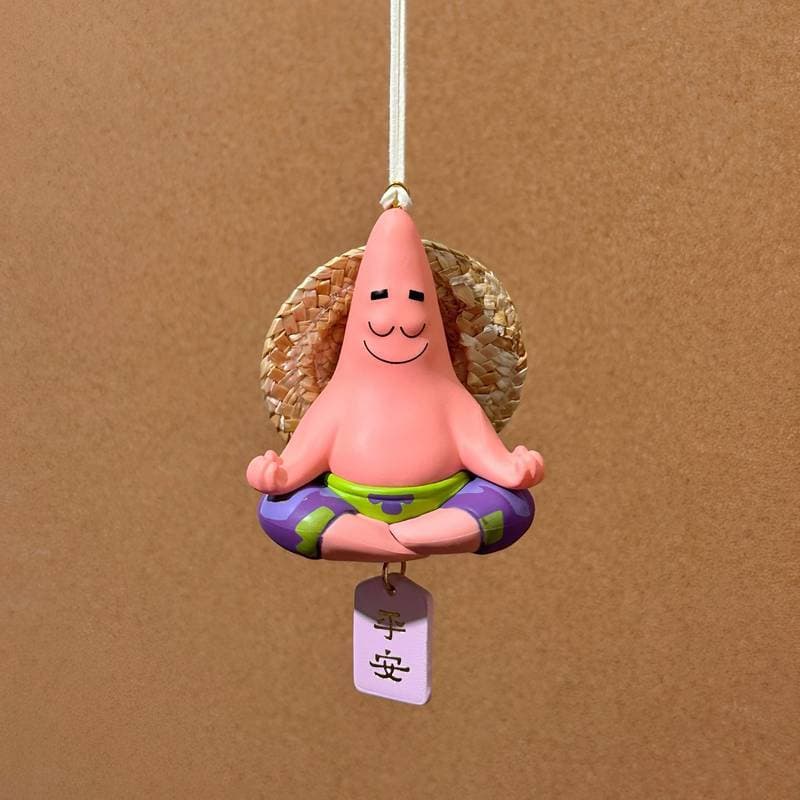 Chapéu de palha meditação torta Daxing pingente de carro criativo bonito decoração do carro Console central pingente de