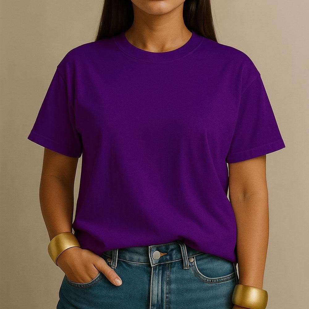 Camiseta Feminina 100% Algodão Básica Lisa Premium Casual Dia a Dia Trabalho Academia Moda Estilosa