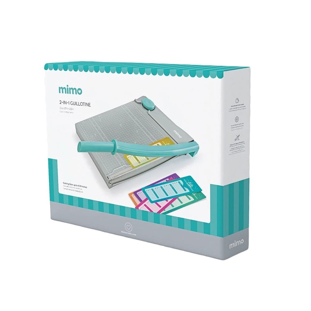 Guilhotina 2 em 1 com Base Antiderrapante e Arredondador de Cantos para Papelaria Criativa - Mimo