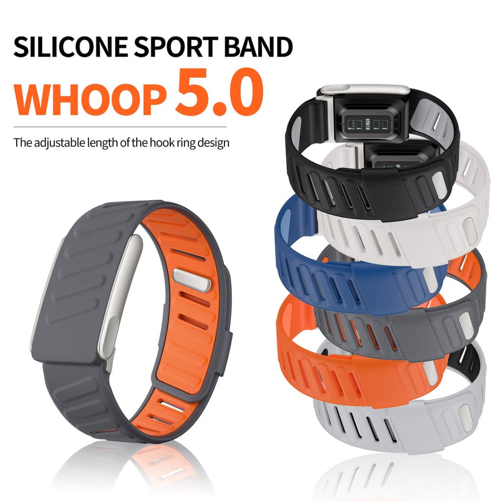 Pronta Entrega |   Pulseira de Silicone Whoop 5.0 |   Pulseira Esportiva Bicolor |   Compatível com a pulseira de substi