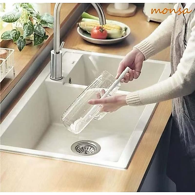 Escovas de Silicone Longa de Limpeza para Copos Taças Jarras Mamadeiras Multiuso