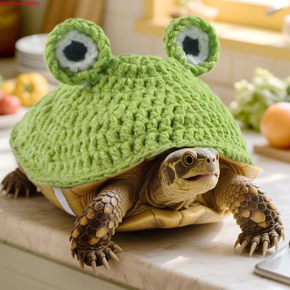 Suéter De Tartaruga TIANCHUANG , Roupas De Animal De Estimação De Desenho Animado De Malha , Fantasia Sapo Quente Ajustá