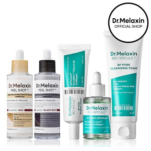 [Dr.Melaxin Oficial] Conjunto para Limpeza e Refinamento de Poros para uma Pele Suave e Radiante, com efeito de firmeza