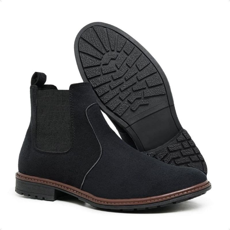 Bota Botina Masculina Chelsea camurça casual Country- Conforto e Estilo com Elástico Lateral