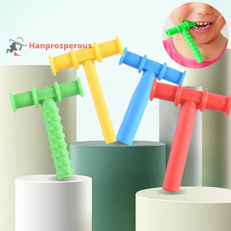 Hanprosperous > Tubo De Mastigação Infantil Terapia De Fala Massageador De Dentes Crianças Falam Ferramentas Para Autism