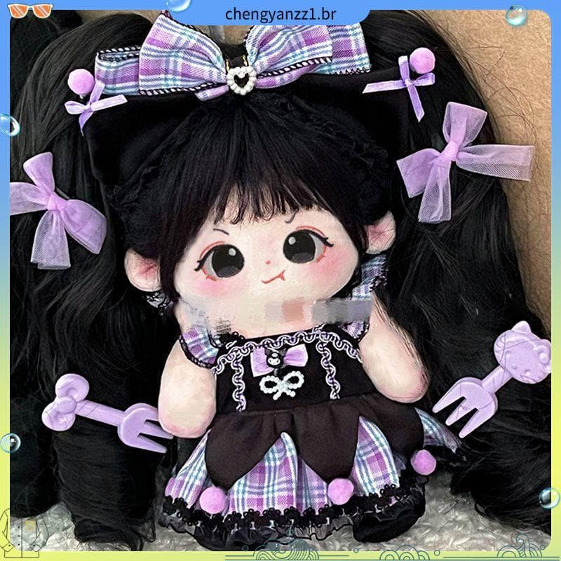 Boneca de algodão feminino conjunto genuíno boneca brinquedo de pelúcia menina intercambiável roupas dia 6 presente caix