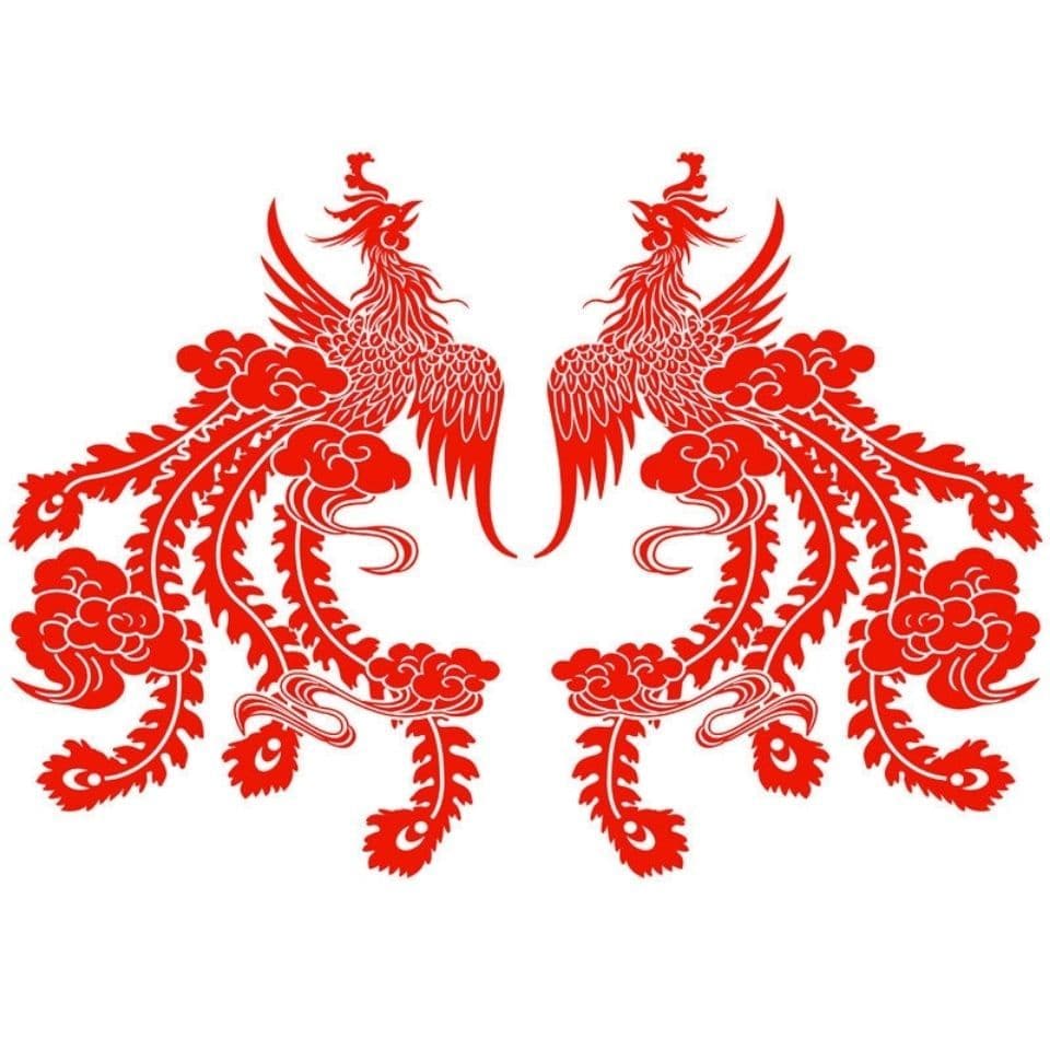 Phoenix porta de vidro adesivos chinês clássico criativo loja decoração adesivos janela dragão phoenix auto-adesivo oco