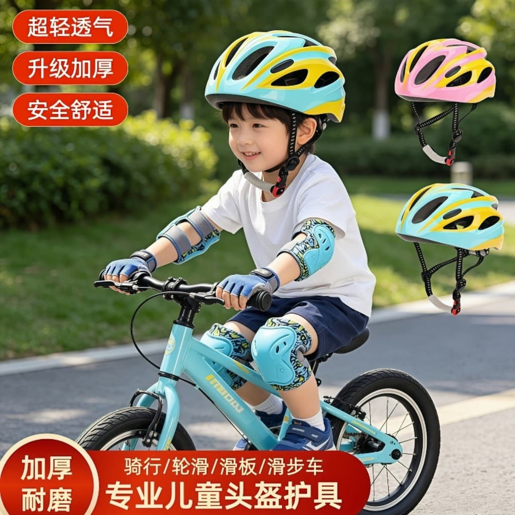 Escorregadio profissional crianças ciclismo capacete roda skate equipamento de proteção 3-12 anos de idade ajustável Ult