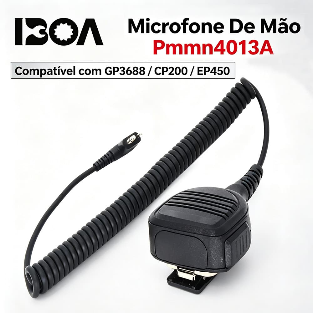 Microfone De Mão Pmmn4013A Para Rádio GP3688 CP200 EP450