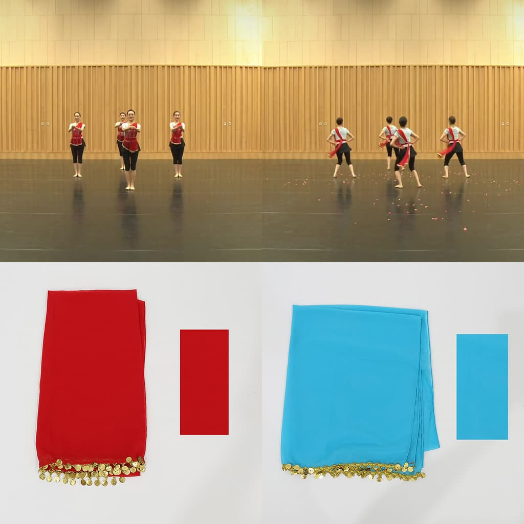 Dançarina chinesa associação grau teste décimo nível Festival celebração tambor lenço de seda vermelho dança indiana xal