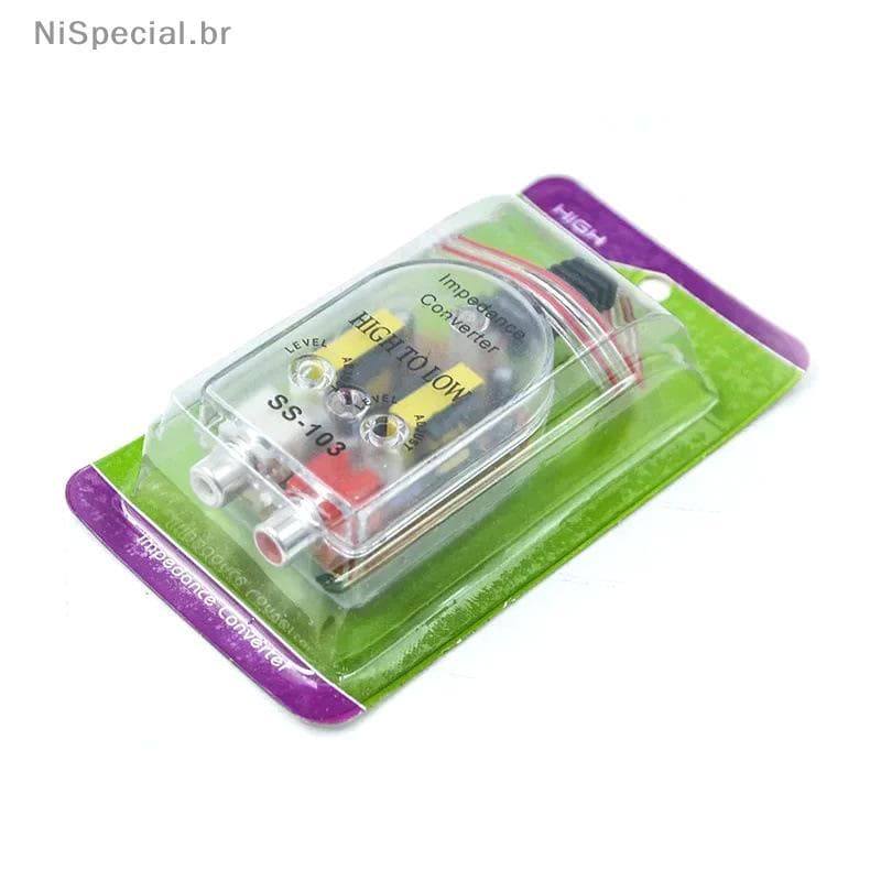 [Nis] Conversor De Impedância Alta Para Baixa Carro Universal 12V Alto-Falante Linha RCA Acessórios De Peças De Produtos