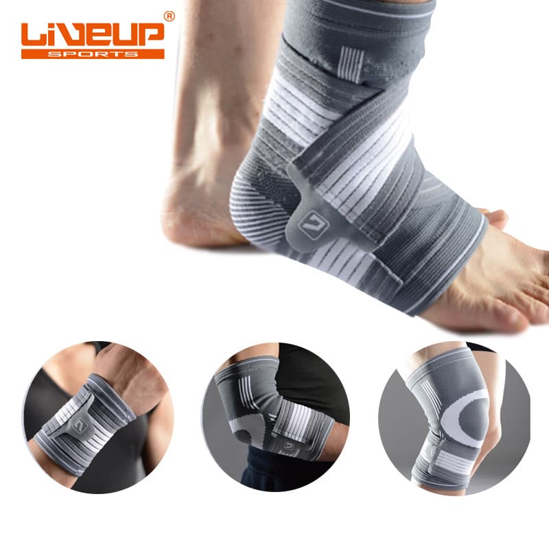 LIVEUP Almofada de pulso Cotoveleira Almofada de tornozelo Almofada de cotovelo Almofada esportiva ajustável de compress