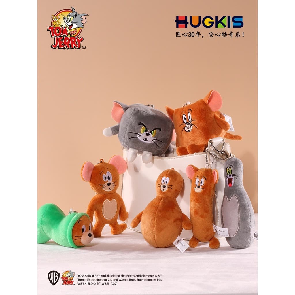 HUGKIS Gato e Rato Pingente de Pelúcia Bonito Deformação Boneca Boneca Chaveiro de Desenho Animado Pingente Presente de
