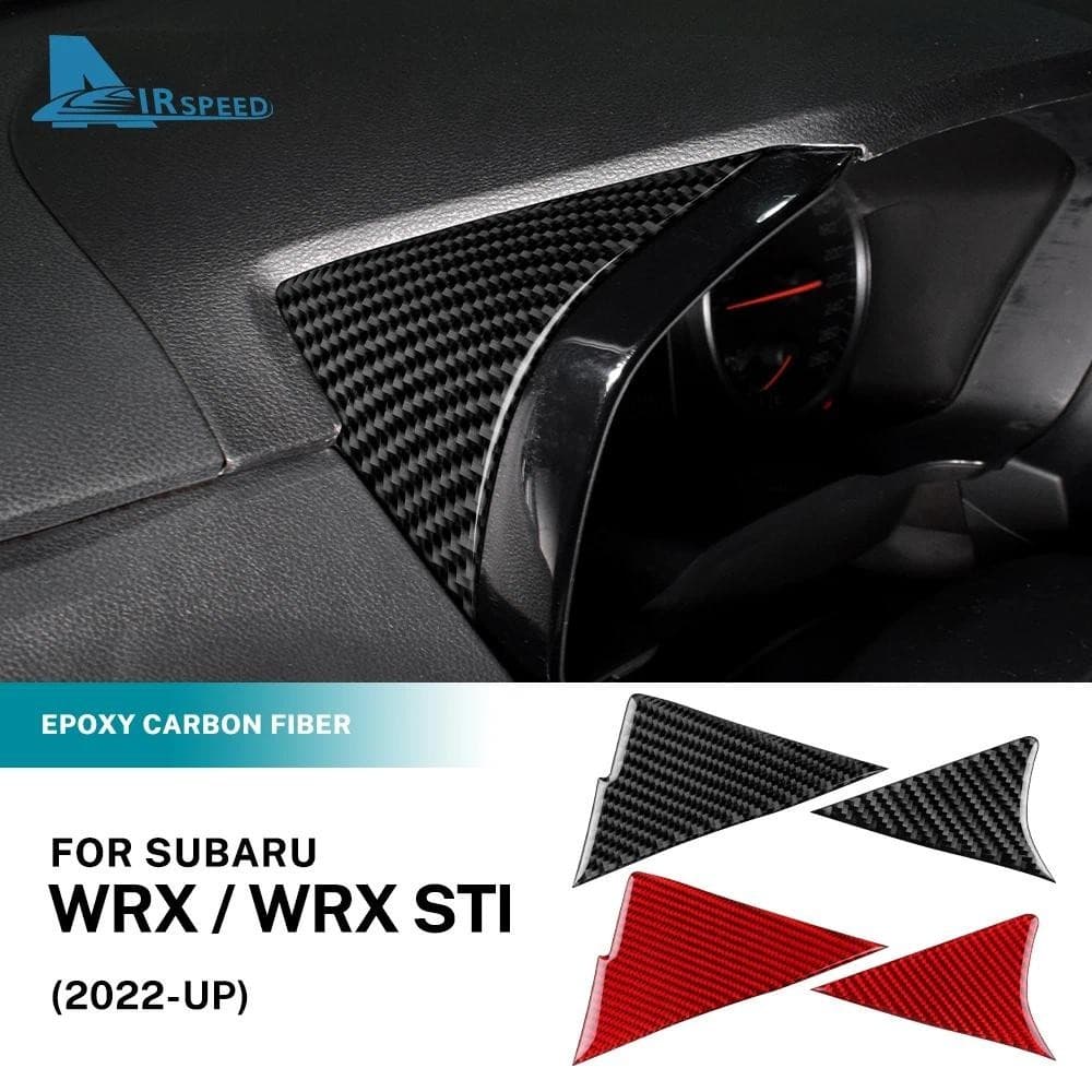 Adesivo De Fibra De Carbono Macio Real Para Subaru WRX/STI 2022 2023 Quadro De Velocidade Triângulo Decoração Guarnição