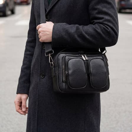 Homens Crossbody pequeno quadrado saco 2026 novo estilo bolsa de ombro couro genuíno pequeno saco moda na moda Casual co