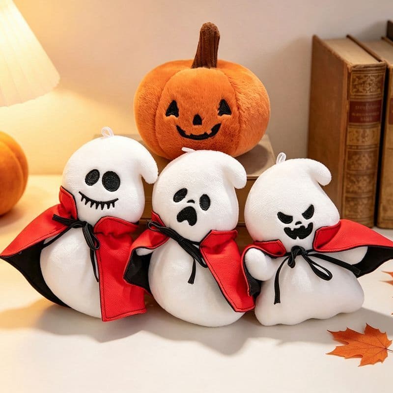 Pronto estoque Halloween abóbora boneca brinquedo de pelúcia manto fantasma boneca criativo engraçado Horror presente de