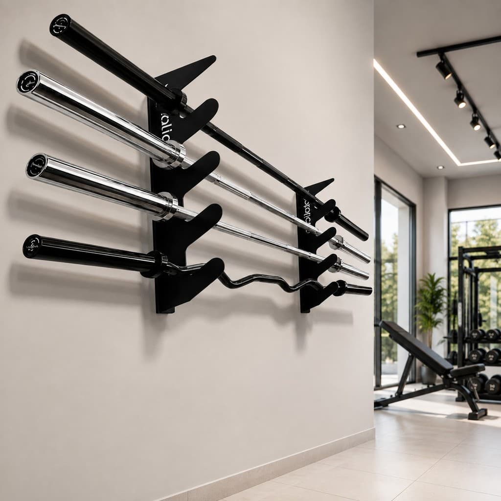Suporte Parede 4 Barras Expositor Academia Musculação