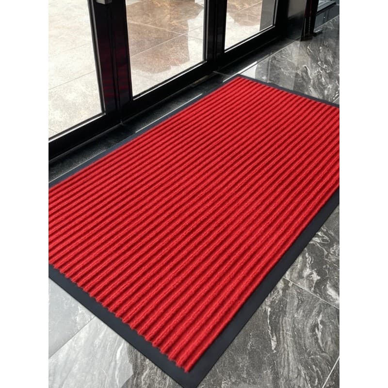 Tapete de chão listrado duplo, porta de entrada, tapete antiderrapante para esfregar o solo, absorvente, tapete de corte