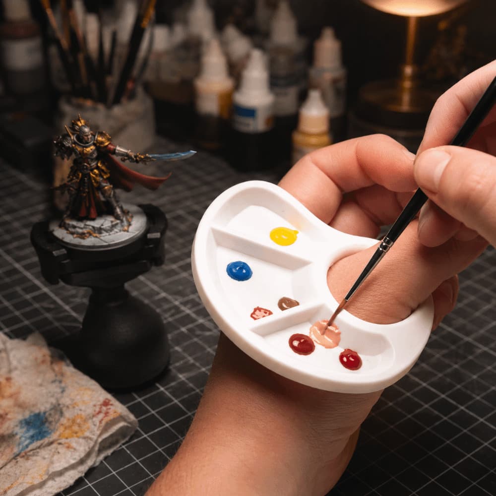 Paleta De Pintura De Polegar INTREE , Cores Leve Impressa Em 3D , Bandeja Portátil Fácil De Limpar Acrílica