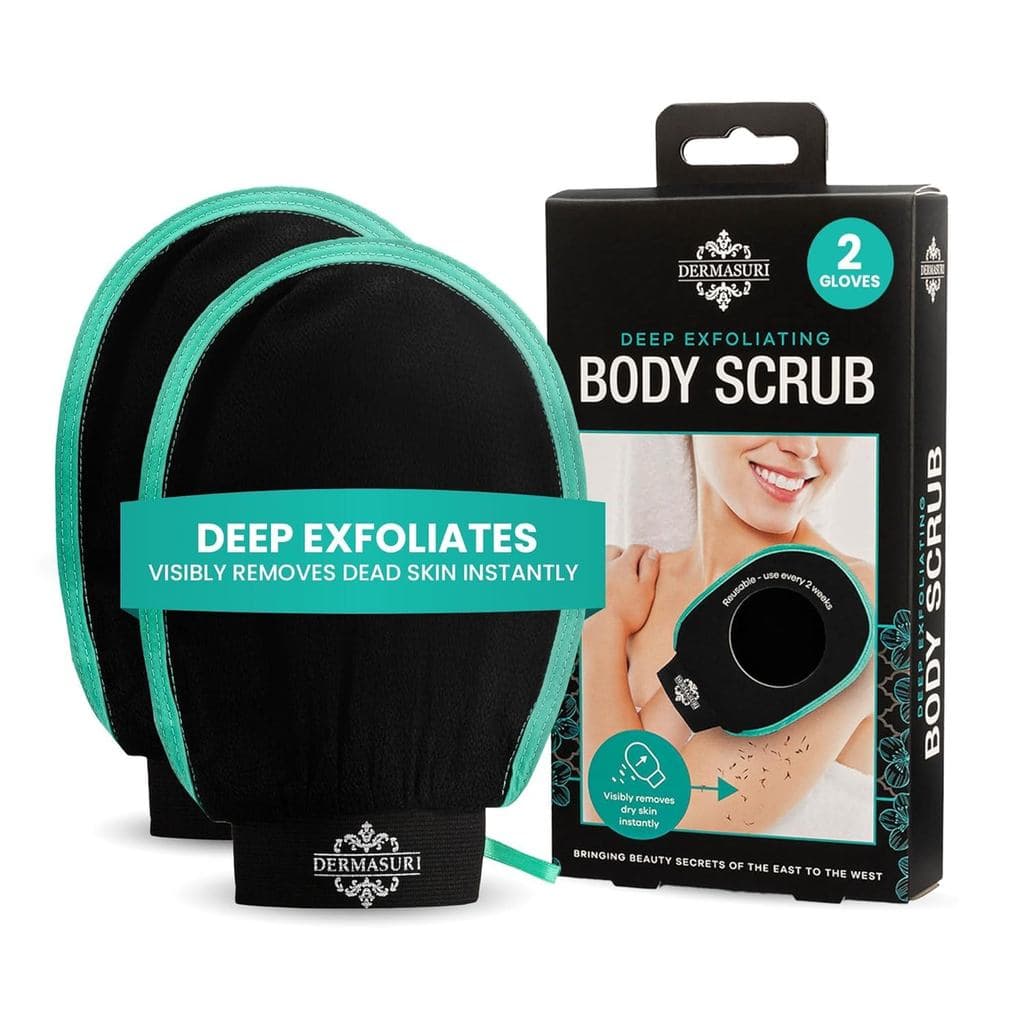 Dermasuri - Luva Esfoliante Profunda - Luva Esfoliante Coreana e Esfoliador Corporal - Esfoliante para Tratamento de Que