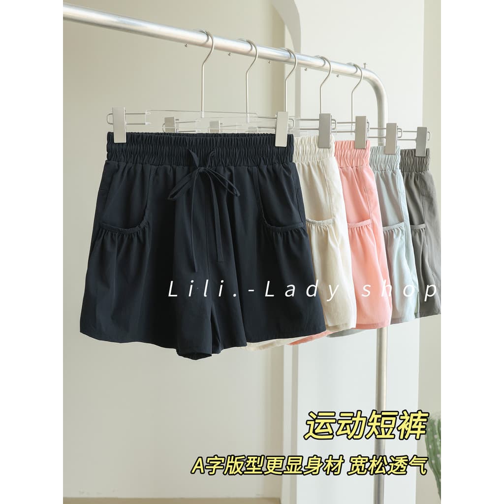 Shorts esportivos femininos Anti-exposição correndo calças de Fitness de secagem rápida lindas roupas de treinamento de