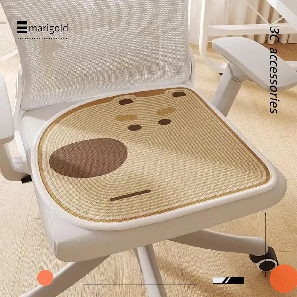 Almofada De Assento De Seda Gelada MARIGOLD , Tapete Fresco Antiderrapante Respirável Com Padrão De Desenho Animado , Fu