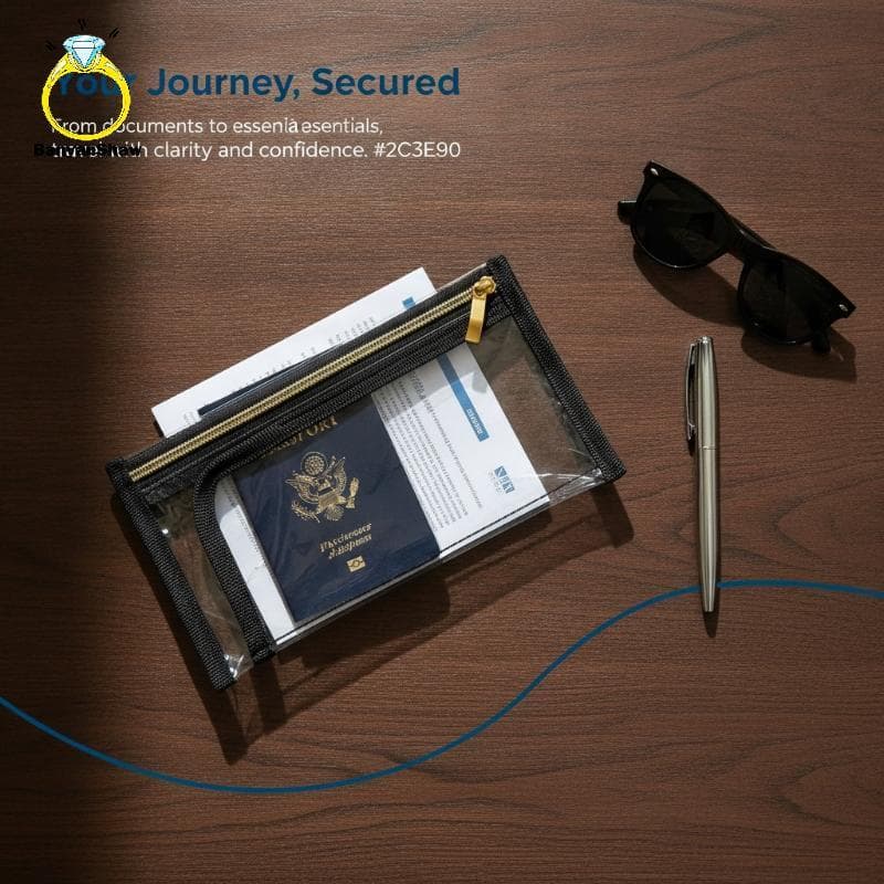 [BANY] Capa Para Passaporte E Porta-Gravata Premium Transparente À Prova D'água Em PVC Com Opção De Várias Cores Organiz