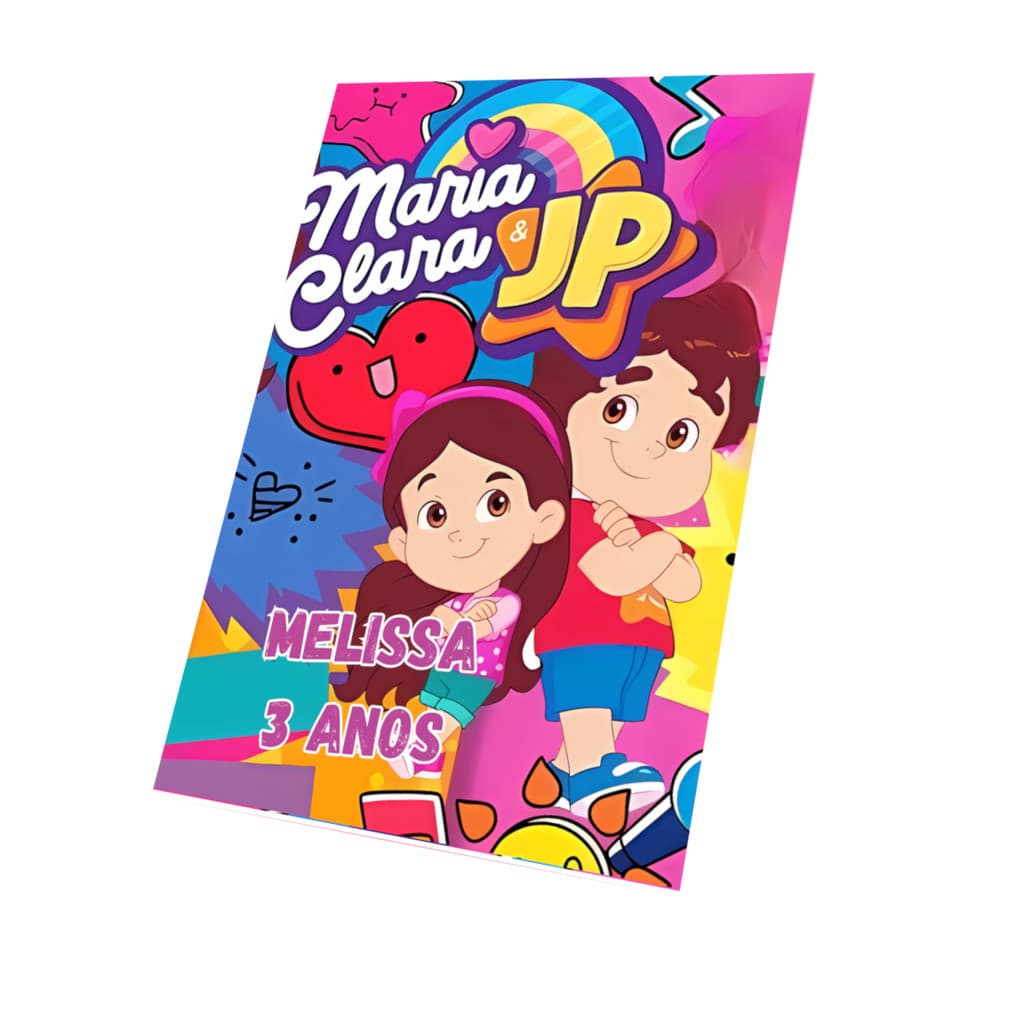 Kit Livrinhos para Colorir Maria Clara e JP Lembrancinhas Personalizado com nome e idade
