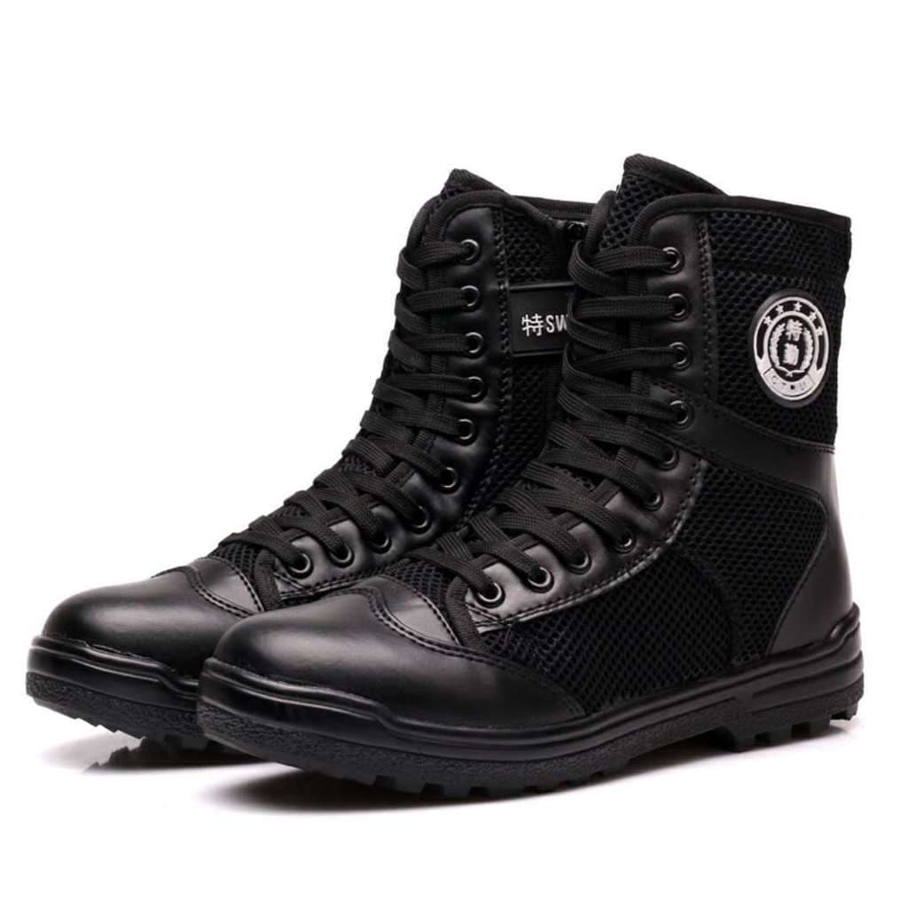 Sapatos de segurança Sapatos masculinos Botas masculinas Botas de cano alto espessadas Botas masculinas Sapatos de trein