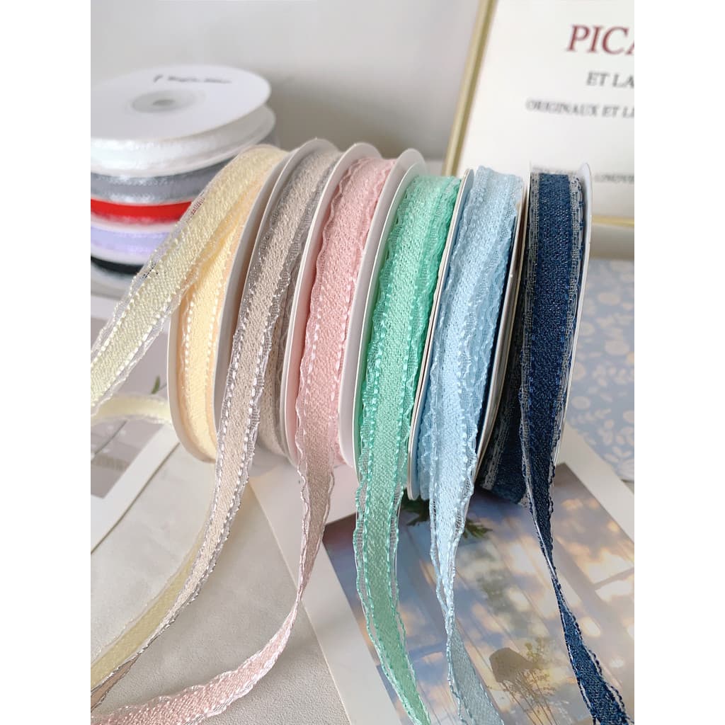 Fita escovada Bowknot diy Material artesanal presente buquê embrulho fita roupas fita de renda