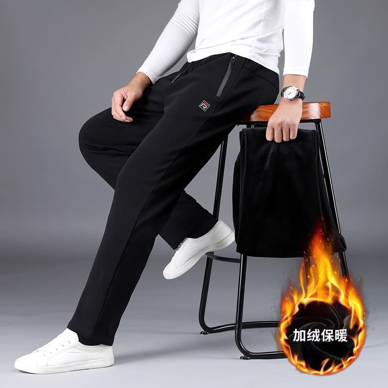 Fatty Brother outono inverno grosso masculino mais gordura plus Size mais velo calças esportivas masculinas grossas calç