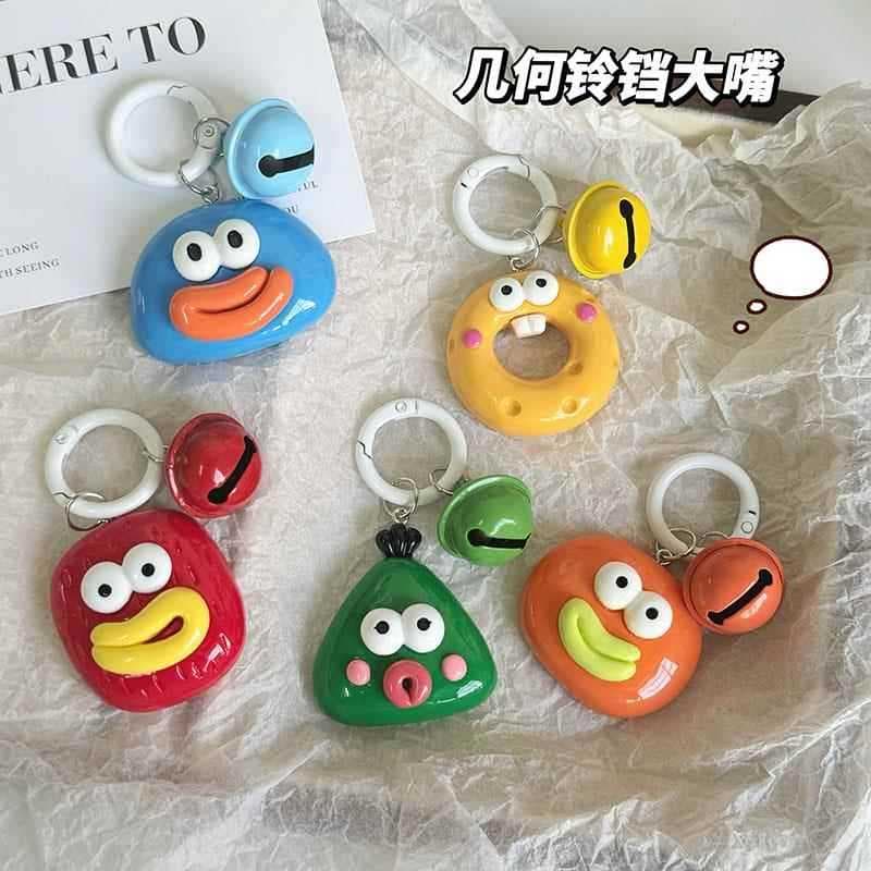 Sino pingente feio bonito geométrico boca grande chaveiro bonito pingente boneca estudante casal mochila saco acessórios