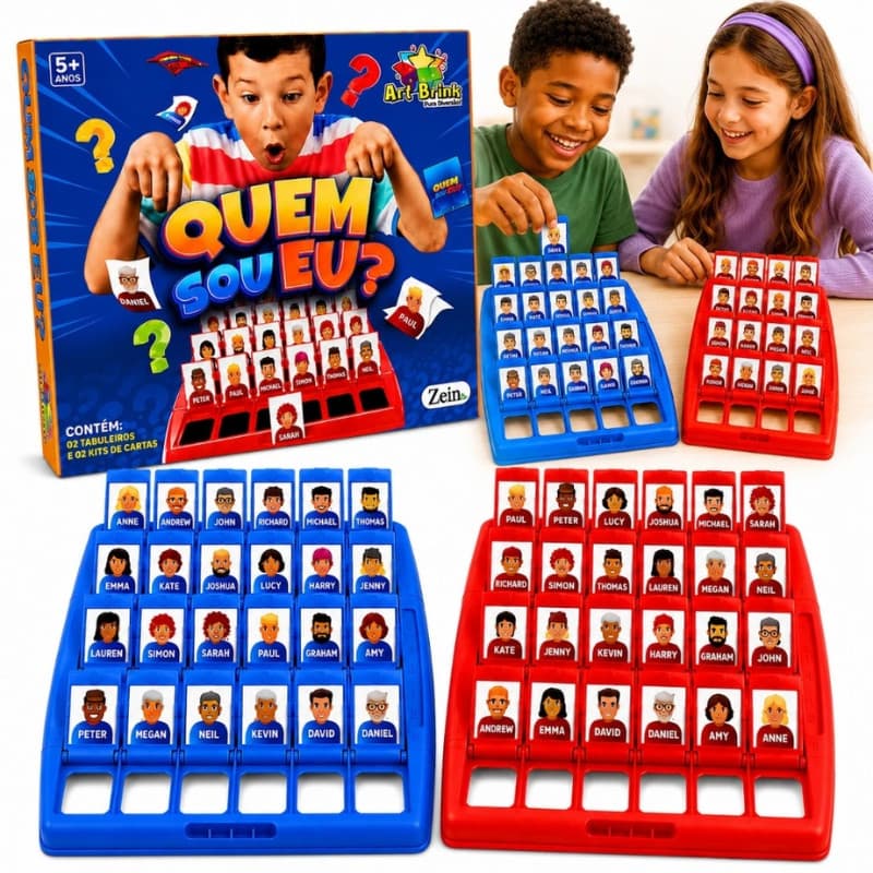 QUEM SOU EU O Jogo que Vai Animar Sua Festa Quem Sou Eu Educativo Diversão Em Família Tabuleiros