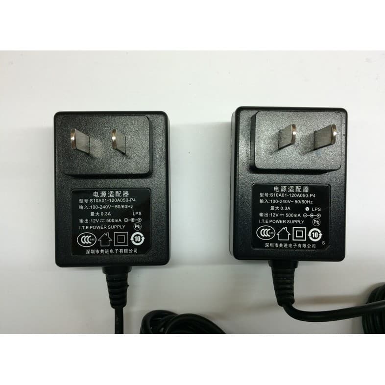 Juntos Electronics S10A01-120A050-P4 Adaptador de alimentação 12V500MA Fonte de alimentação para gatos de porta pequena
