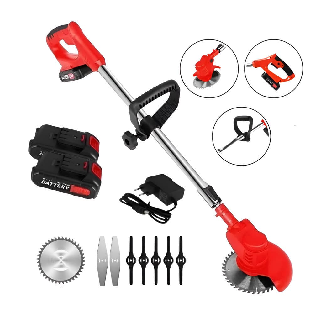Aparador Roçadeira Cortador De Grama à Bateria 50v 3 em 1 Base Ajustável