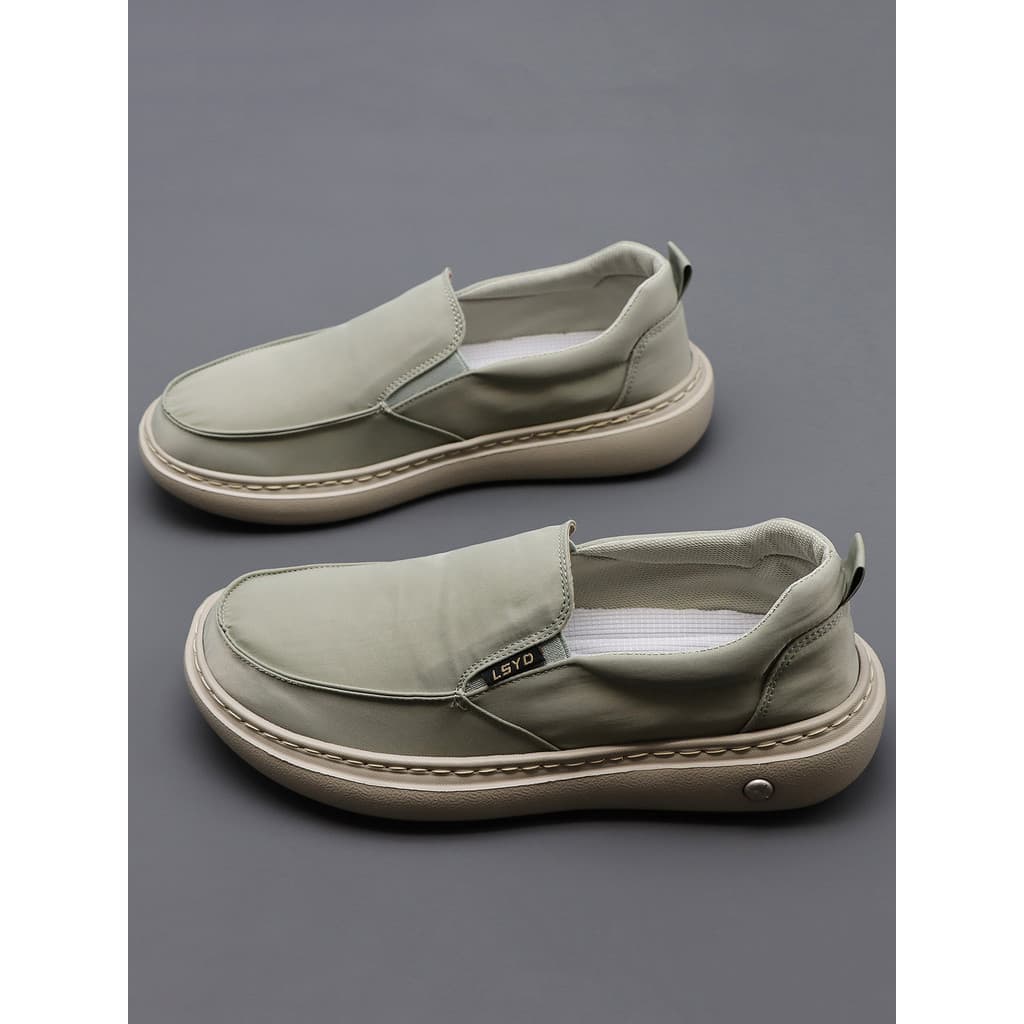 Sapatos de pano masculinos deslizamento-em sapatos casuais preguiçosos mocassins respirável verão leve sola macia All-Ma