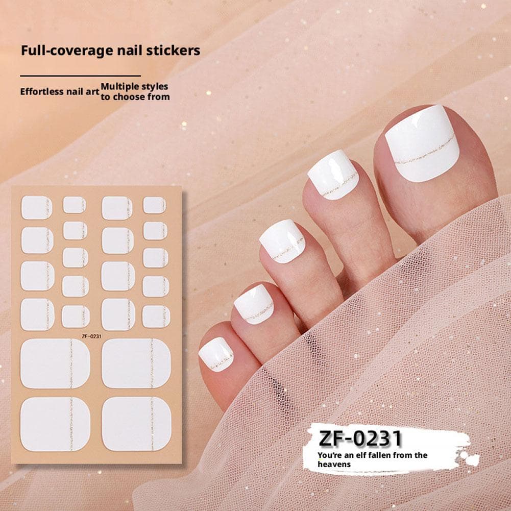 Adesivos De Unhas De Dedo Do Pé Vermelho Brilhante Cobertura Completa Cor Sólida Imprensa Cozimento Livre Remendo Gel Do